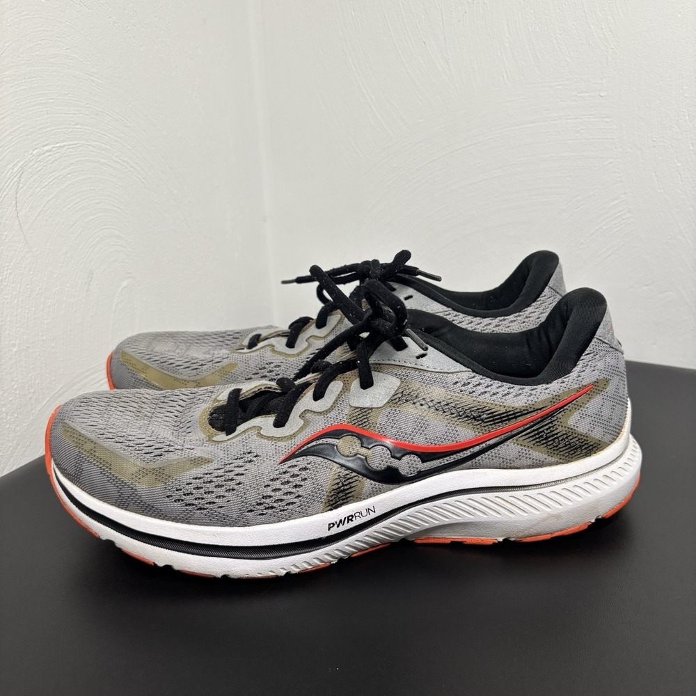 Saucony Men's Omni 20 Running Shoes Alloy/Fire Size 9.5M Athletic Sneakers